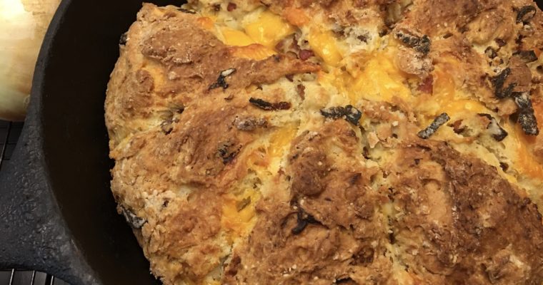 Bacon, Bleu & Onion Soda Bread