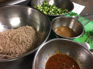 Ingredients for Spicy Soba Noodles with Vietnamese Cucumbers