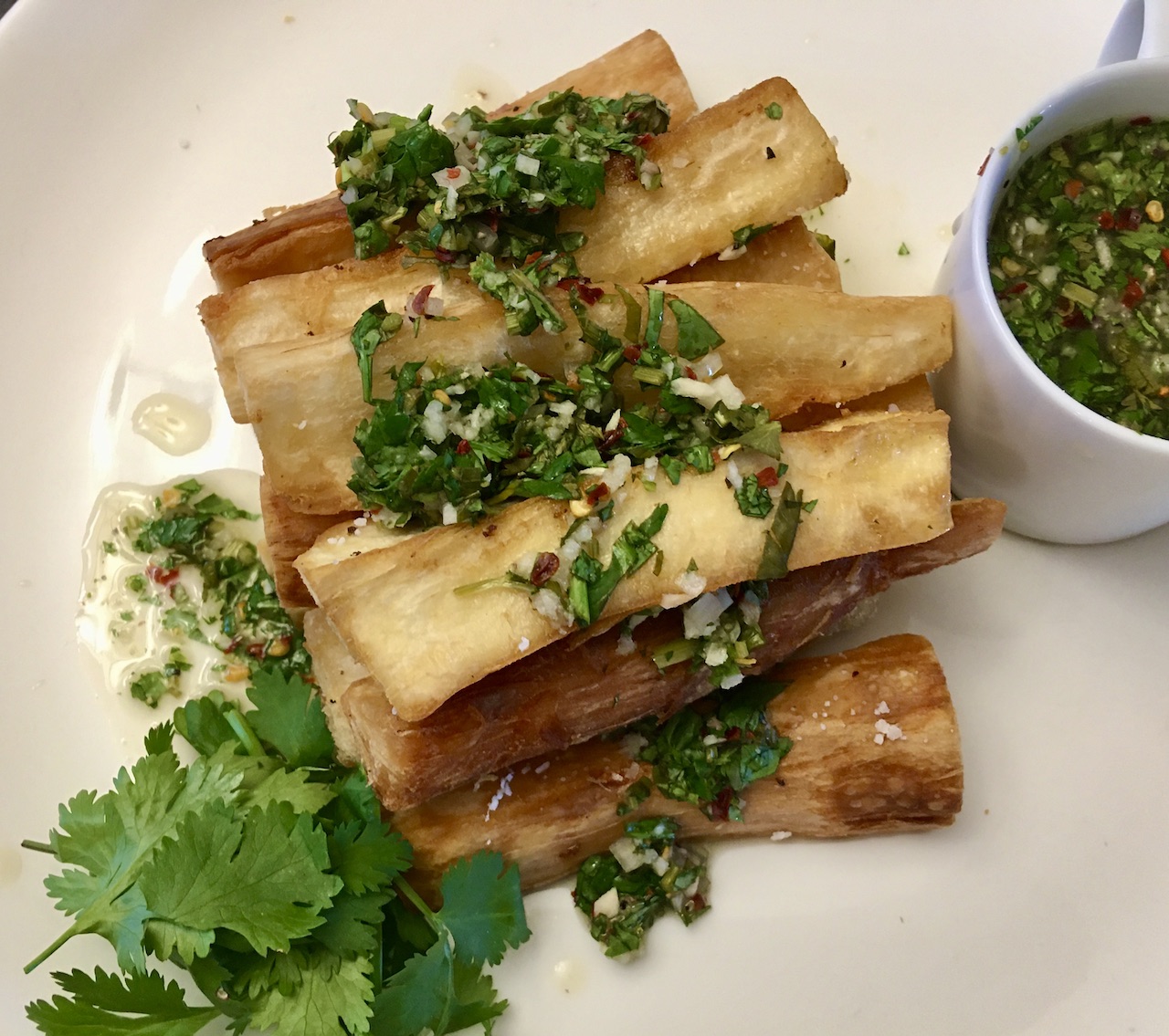 Yuca Fries with Chimichurri