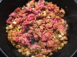 Spices, Aromatics and Ground Beef