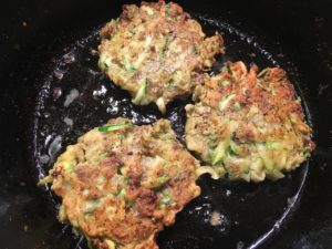 Lightly Fried Indian Spiced Zucchini & Beef Patties