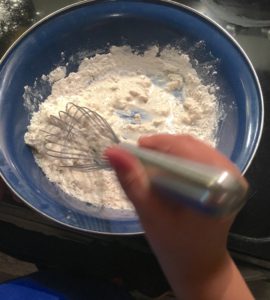 Whisking Flour and Eggs