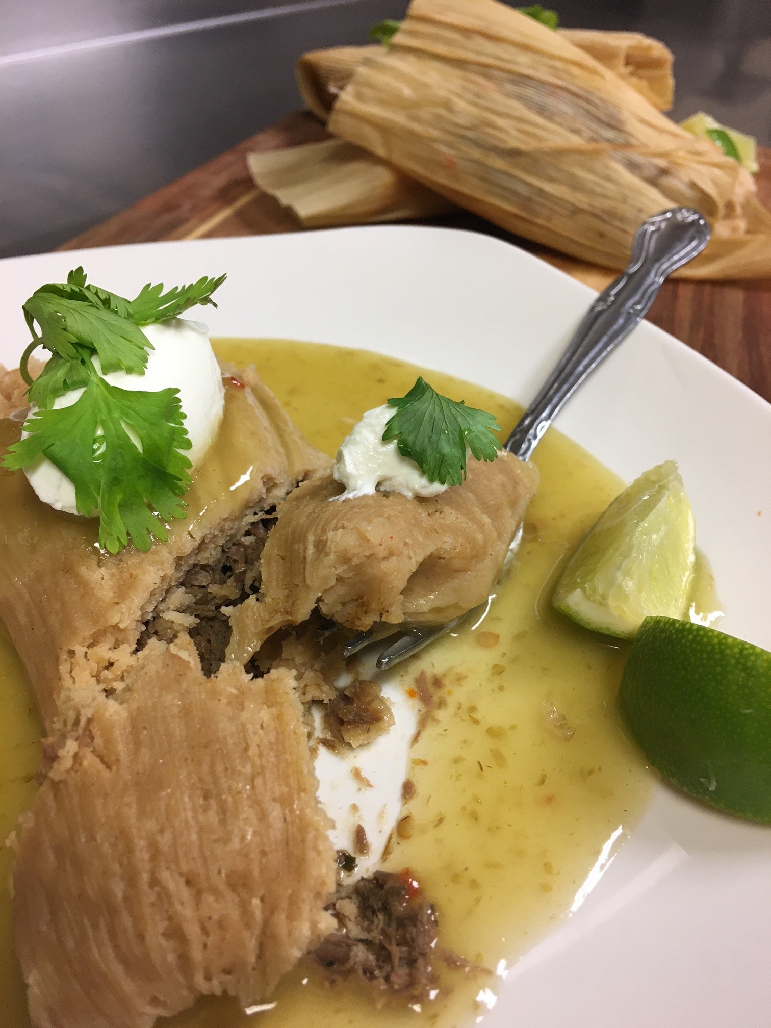 Braised Beef & Olive Tamales - ChefHotDish Food