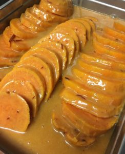 Shingled Sweet Potatoes Ready to Bake